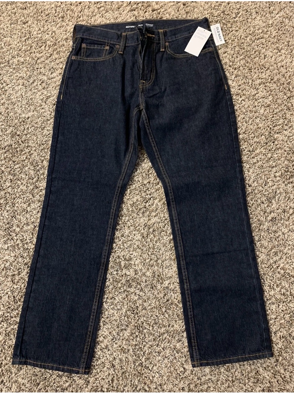 Old Navy Men’s Dark Straight Built-in-Flex Leg Jeans 34x30